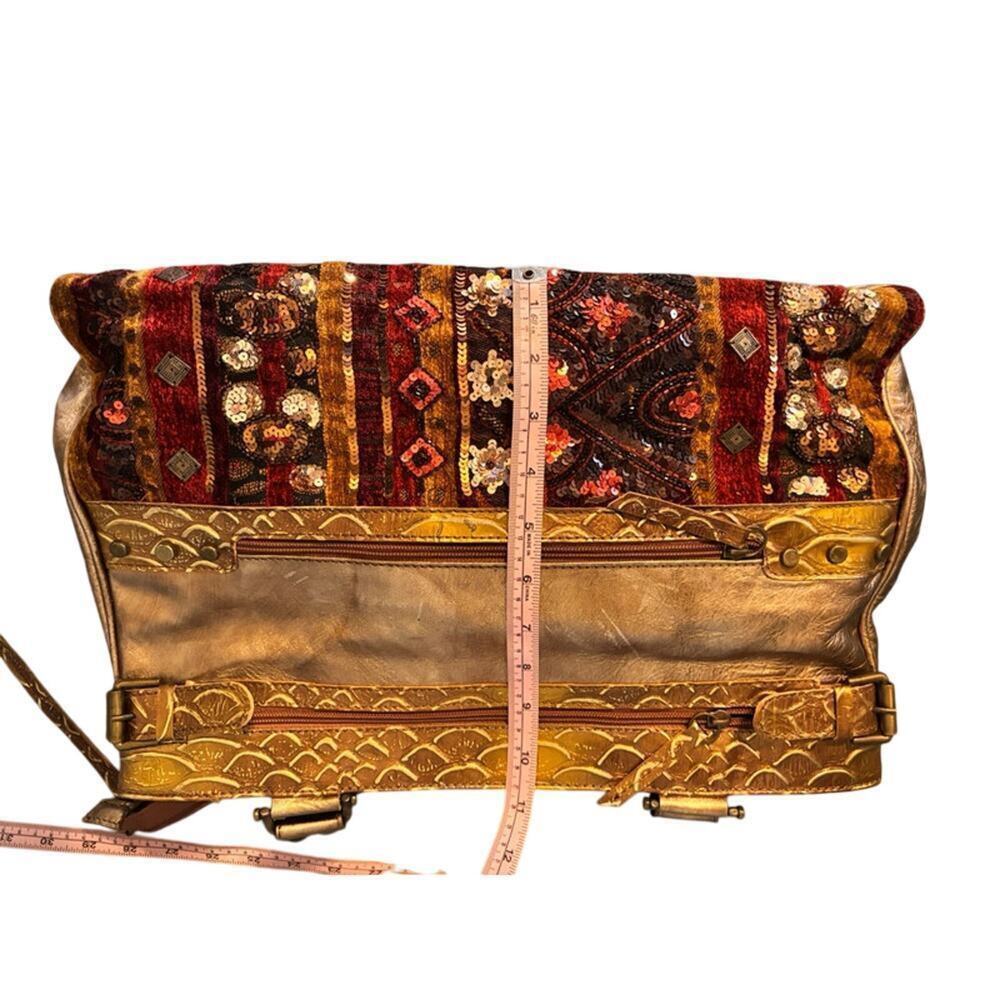 Andaloussi Gold Purse Sequins Large Vintage - Picture 11 of 15